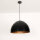 Lampe à suspendre design noir cuivre