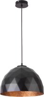 Lampe &agrave; suspendre design noir cuivre