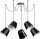 Lampe &agrave; suspendre longue Jawa 5 suspensions flexibles Noir