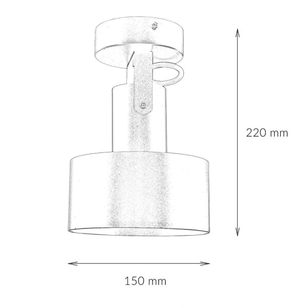 Spécial Spot Lampe Rif réglable Noir