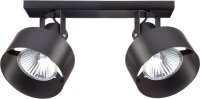 Spot de plafond noir 2 abat-jours r&eacute;glables