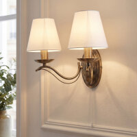 Applique murale 2 flammes style art nouveau laiton