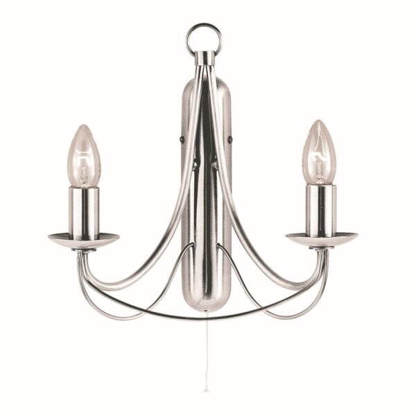 Applique murale classique en argent mat