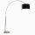 Luminaire arqu&eacute; moderne en chrome noir