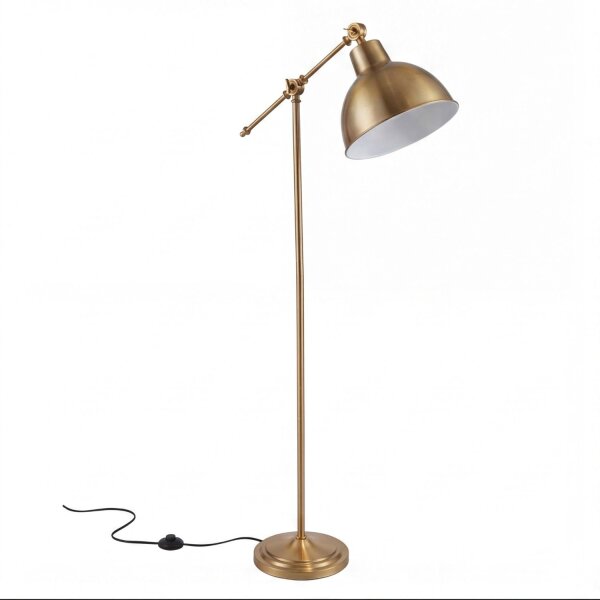 Lampadaire vintage en cuivre antique