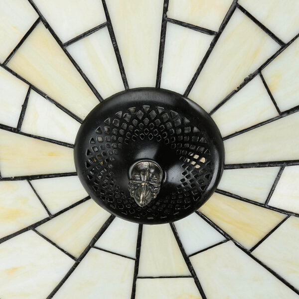 Lampe Tiffany plafond vert blanc élégant