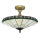 Lampe Tiffany plafond vert blanc élégant