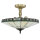 Lampe Tiffany plafond vert blanc élégant