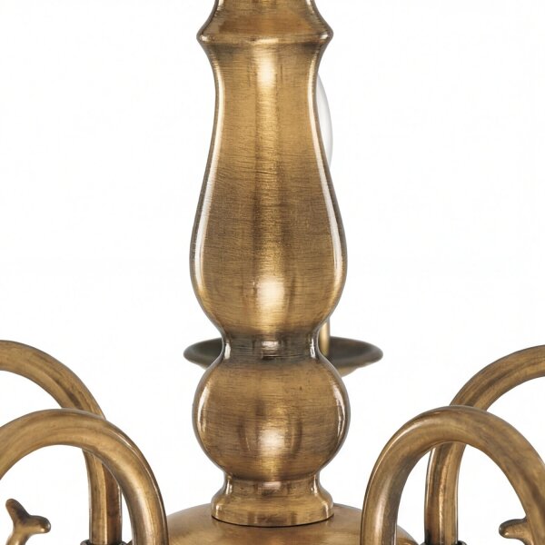 Lustre 5-flmg. laiton massif/antique