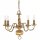 Lustre 5-flmg. laiton massif/antique