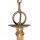 Lustre 5-flmg. laiton massif/antique