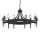 Lustre rustique fer forg&eacute; 12-flmg.