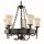 Lampe &agrave; suspendre rustique 5-flmg. Fer