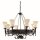 Lampe à suspendre rustique 8-flmg. Fer