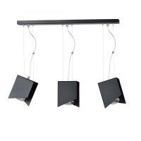 Lampe à suspendre noire design réglable 3...