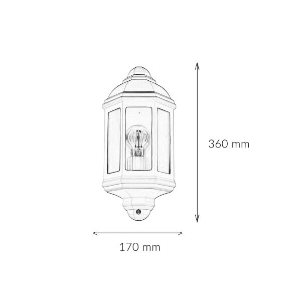 Lampe de bateau Lampe dextérieur Mur Lanterne plate blanche