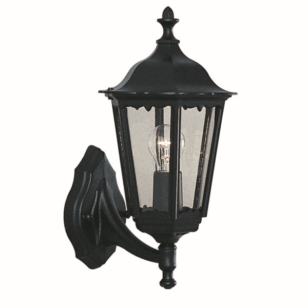 Lampe dextérieur rustique Lanterne murale LED E27 noire