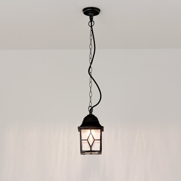 Lampe suspendue classique en argent antique