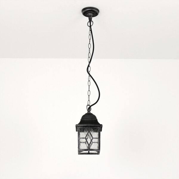 Lampe suspendue classique en argent antique