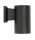 Applique extérieure noire aluminium ronde IP54 ONTARIO
