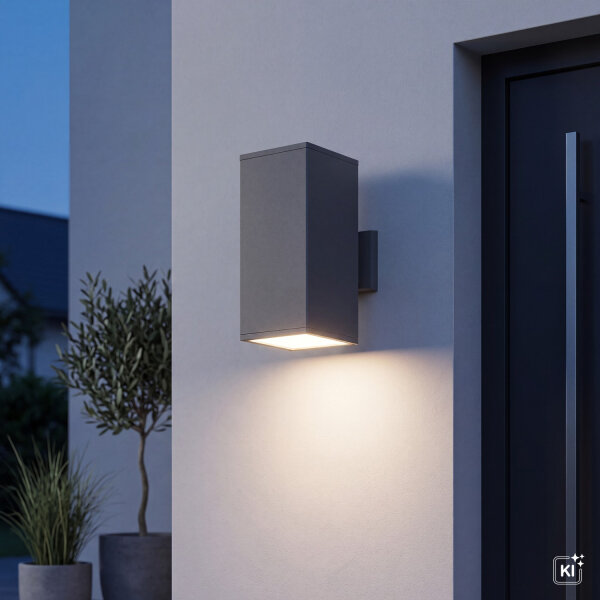 Applique murale en aluminium argenté IP54 Moderne
