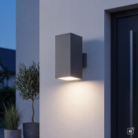 Applique murale en aluminium argenté IP54 Moderne