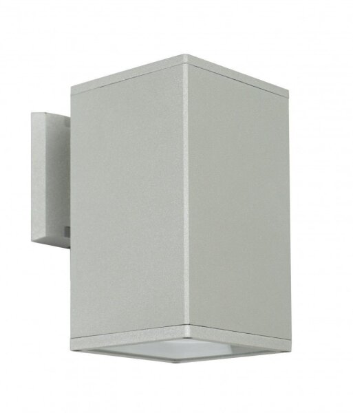 Applique dextérieur en aluminium carrée en argent E27 IP54
