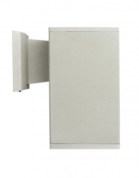 Applique dextérieur en aluminium carrée en argent E27 IP54