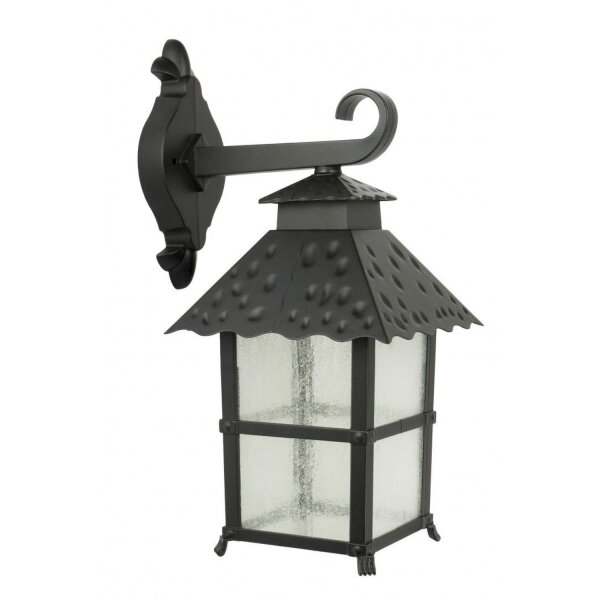 Applique Extérieur Noir Aluminium Verre Rustique