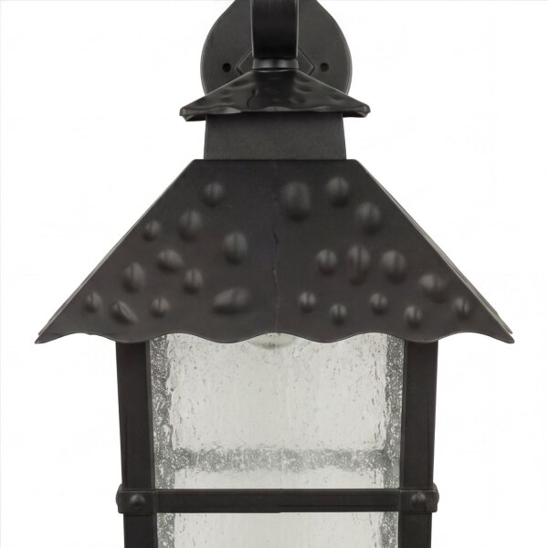 Applique Extérieur Noir Aluminium Verre Rustique