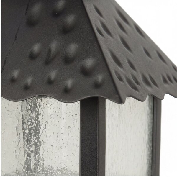 Applique Extérieur Noir Aluminium Verre Rustique
