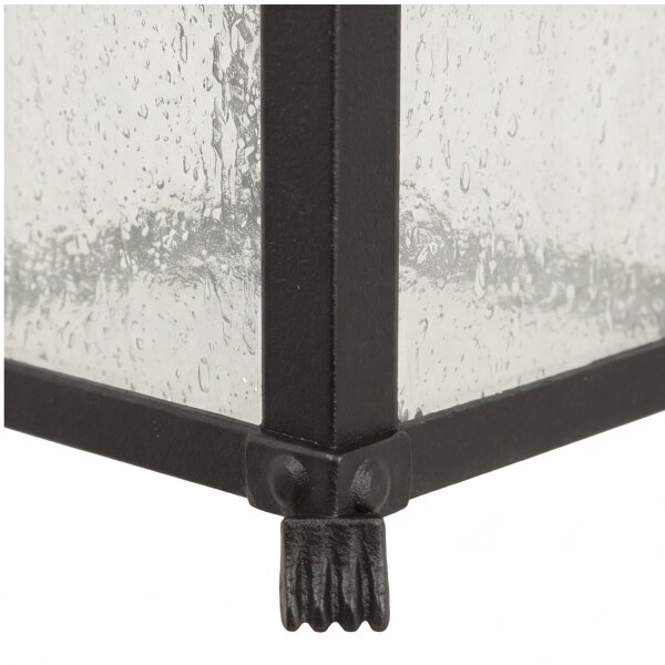Applique Extérieur Noir Aluminium Verre Rustique