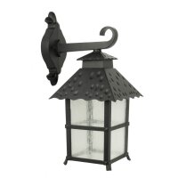 Applique Extérieur Noir Aluminium Verre Rustique
