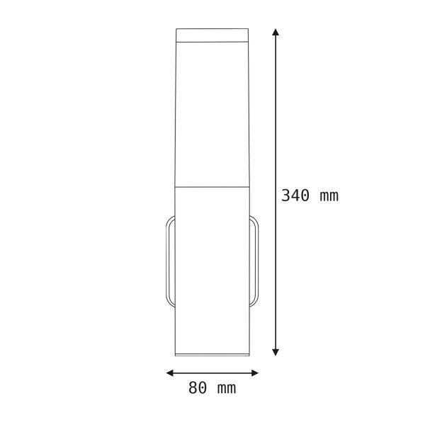 Lampe dextérieur noir acier inoxydable IP44 résistant aux intempéries E27