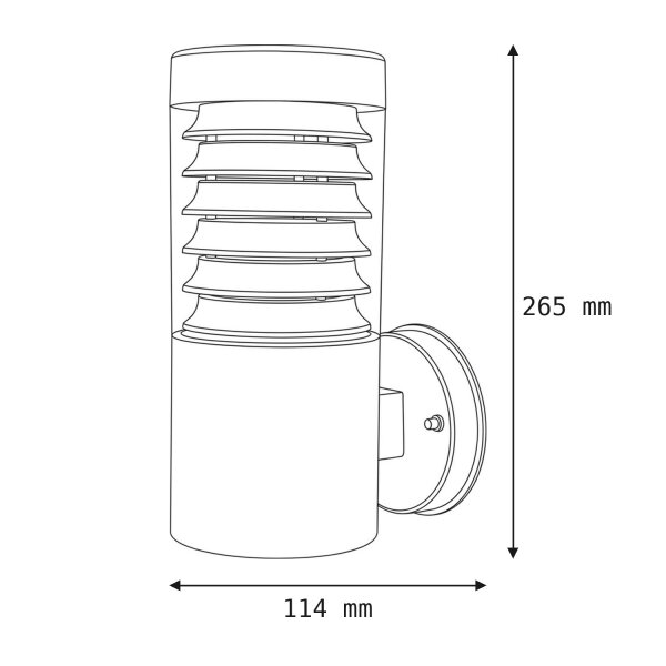 Applique murale moderne Extérieur Acier inoxydable IP44