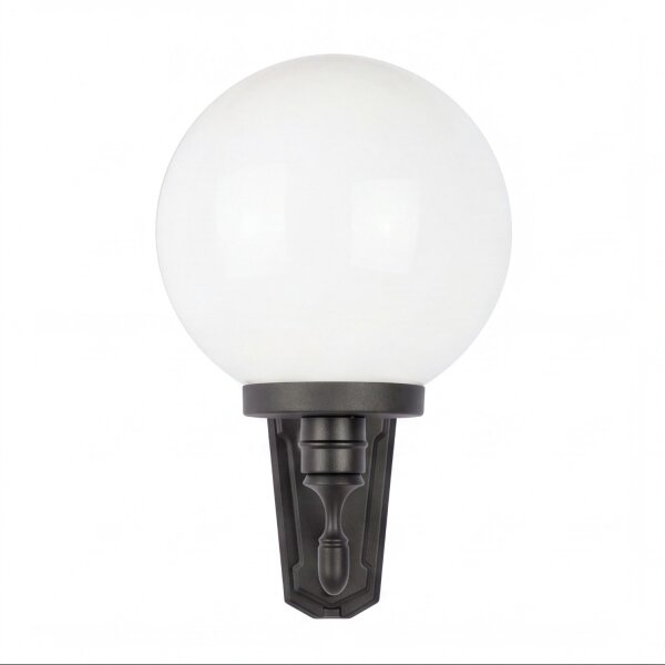 Lampe de cour Noir Blanc Abat-jour sphérique IP43 Vintage