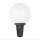 Lampe de cour Noir Blanc Abat-jour sphérique IP43 Vintage