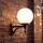 Lampe de cour Noir Blanc Abat-jour sphérique IP43 Vintage