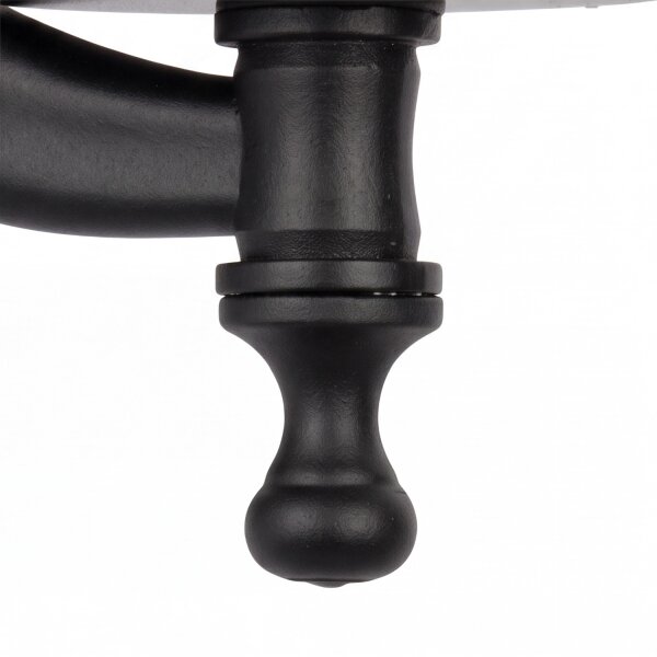 Lampe de cour Noir Blanc IP43 Abat-jour sphérique Vintage