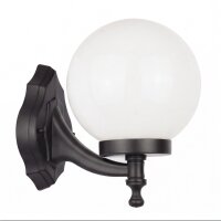 Lampe de cour Noir Blanc IP43 Abat-jour sphérique...