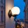Lampe de cour Noir Blanc IP43 Abat-jour sphérique Vintage