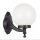 Lampe de cour Noir Blanc IP43 Abat-jour sphérique Vintage