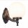 Lampe de cour Noir Blanc IP43 Abat-jour sphérique Vintage