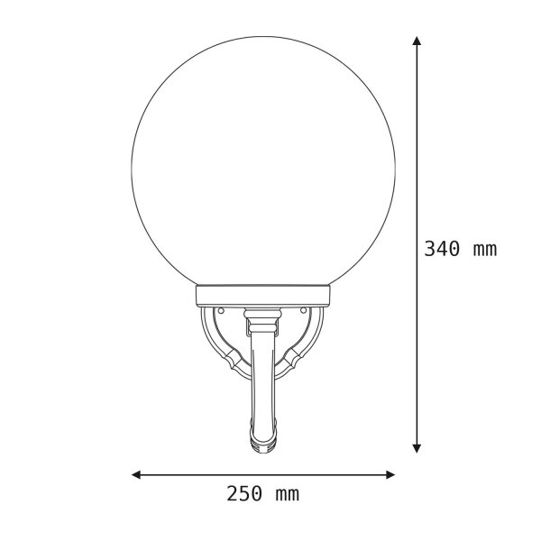 Applique Noir Blanc IP43 E27 Vintage Porte dentrée