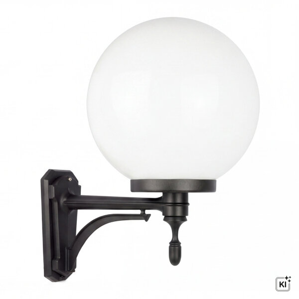 Lampe dextérieur vintage Abat-jour sphérique IP43 faible éblouissement E27
