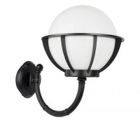 Applique ext&eacute;rieure Boule Abat-jour Noir Blanc IP43