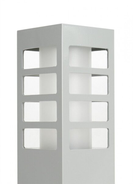 Applique murale argentée H:25cm petite carrée E27