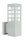 Applique murale argentée H:25cm petite carrée E27