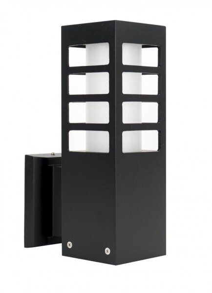 Lampe dextérieur carrée noire IP54 H:25cm résistante aux intempéries
