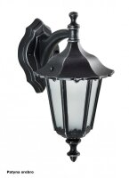 Lanterne murale Rustique IP43 Noir E27 Lampe...